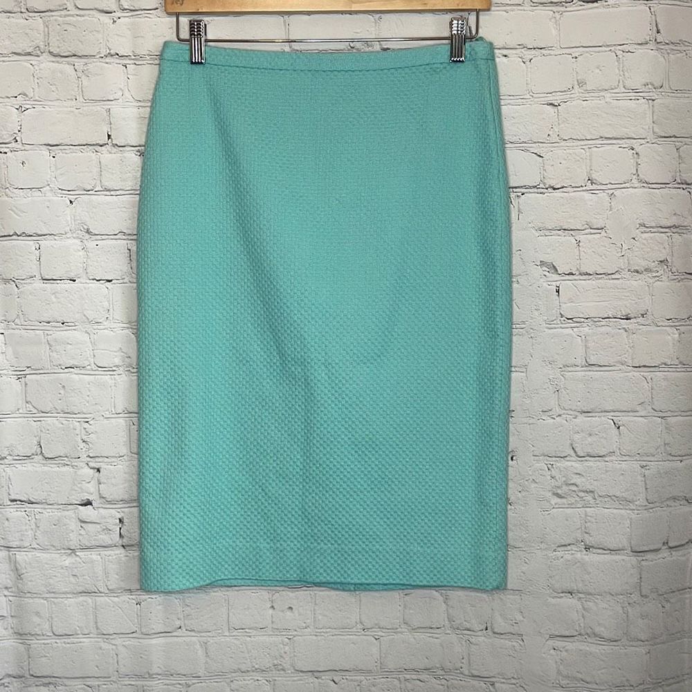 Pure Collection Women’s Mint Green Teal Pencil Straight Skirt size‎ 4